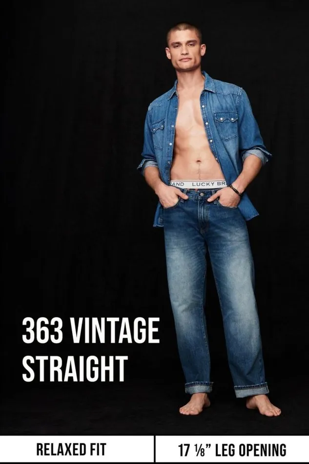 Men Lucky Brand Jeans 363 Vintage Straight Coolmax Stretch Jean Fayette