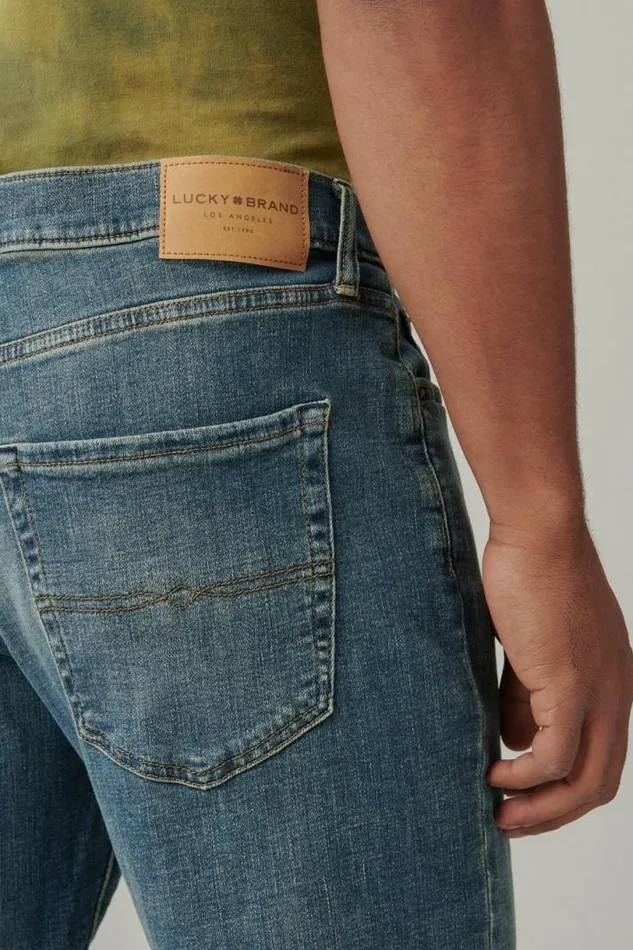 Men Lucky Brand Jeans 410 Athletic Straight Jean Meanders