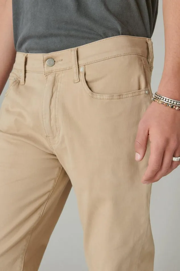 Men Lucky Brand Pants 223 Straight Sateen Stretch Jean Sand