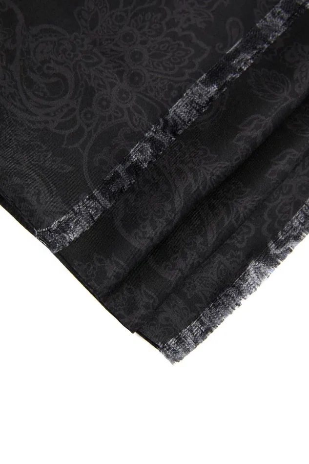 Men Men039s Silk Scarf Black Charcoal Paisley Holland Cooper Scarves