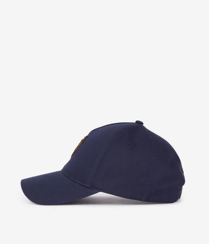 Men Navy Blue Cap With Blazon Patch THE KOOPLES Hats and Scarves