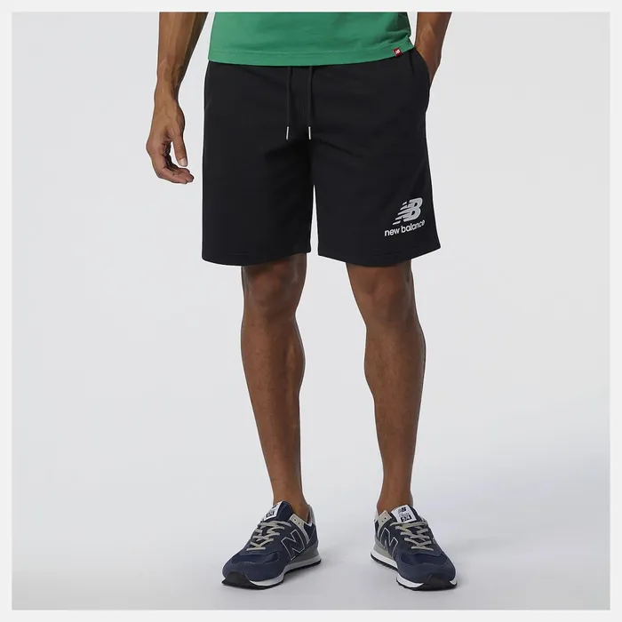 Men NB Essentials Stacked Logo Short Black New Balance Shorts
