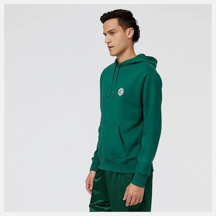 Men NB Hoops Fundamentals Hoodie Team Forest Green New Balance Hoodies and Sweatshirts Men NB Hoops Fundamentals Hoodie Team Forest Green New Balance Hoodies and Sweatshirts