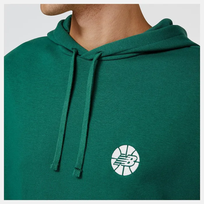 Men NB Hoops Fundamentals Hoodie Team Forest Green New Balance Hoodies and Sweatshirts Men NB Hoops Fundamentals Hoodie Team Forest Green New Balance Hoodies and Sweatshirts