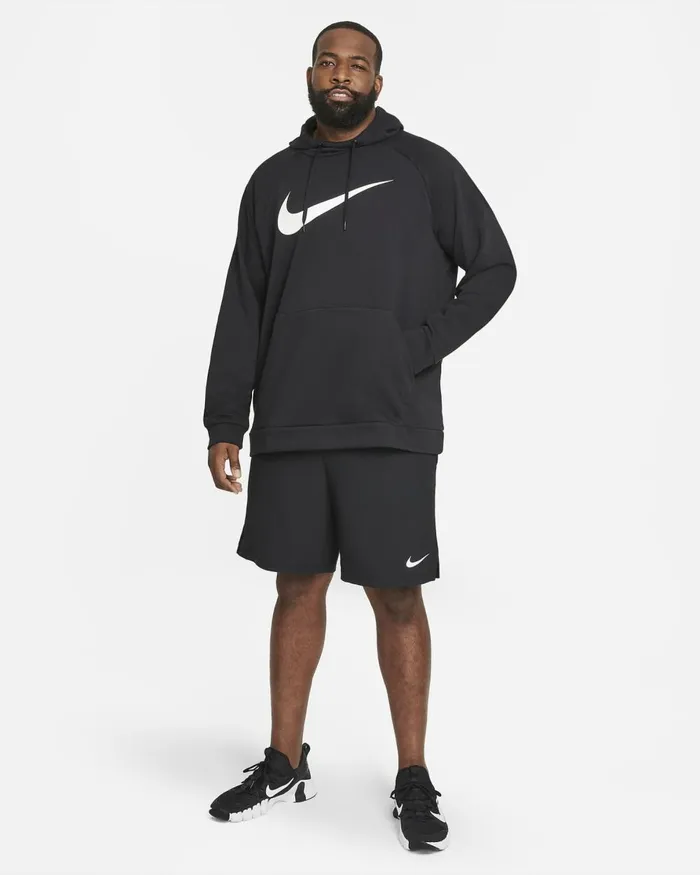 Men Nike Hoodies And Sweatshirts Dry Graphic Blackwhite