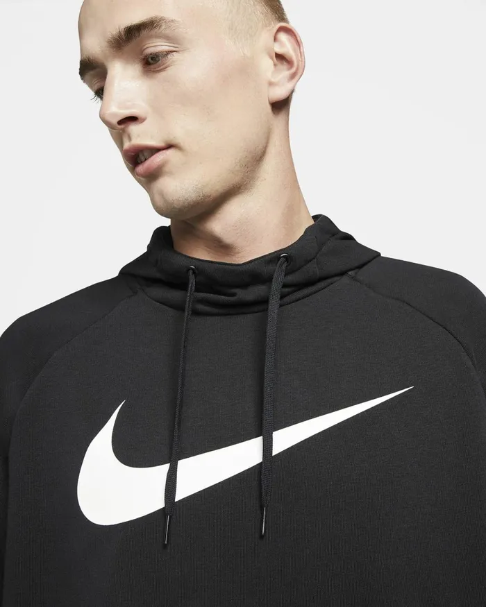 Men Nike Hoodies And Sweatshirts Dry Graphic Blackwhite