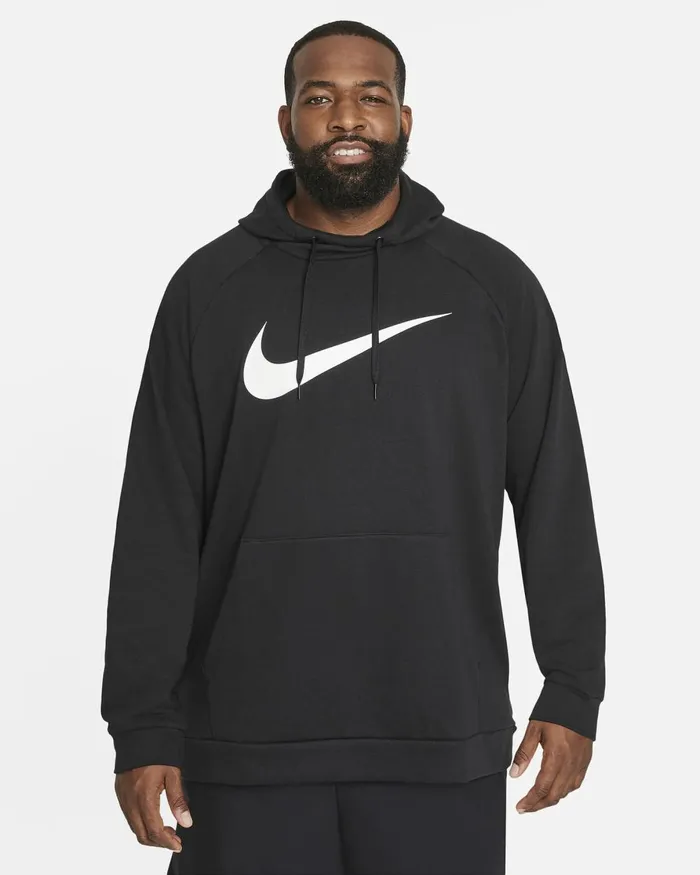 Men Nike Hoodies And Sweatshirts Dry Graphic Blackwhite