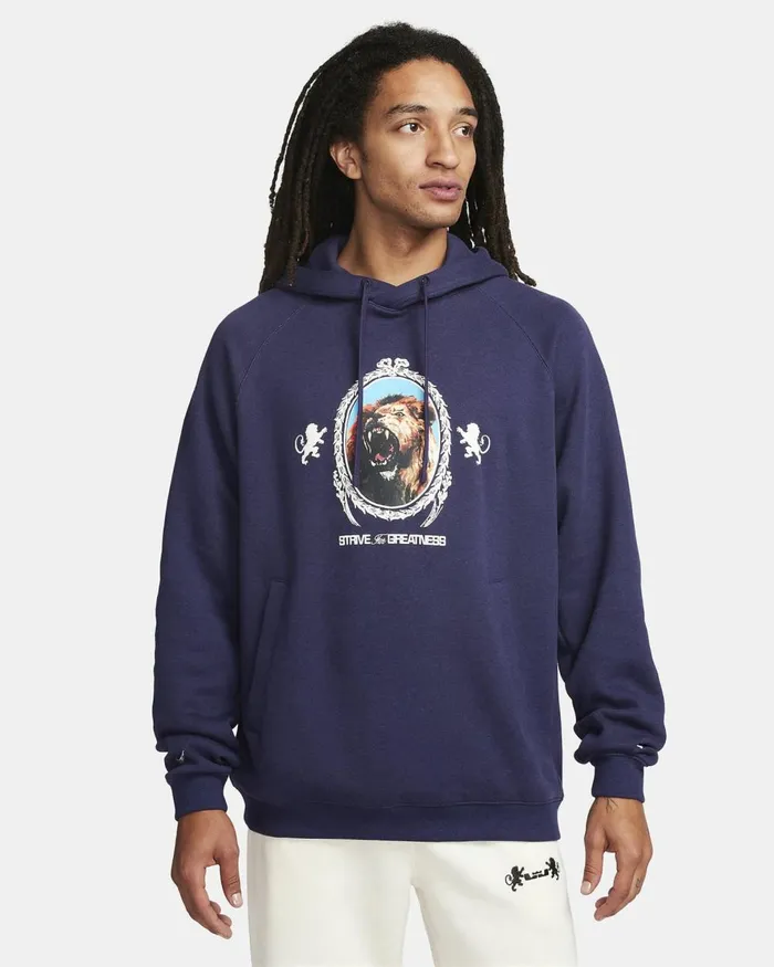 Men Nike Hoodies And Sweatshirts LeBron Purple Inkheatherphantom
