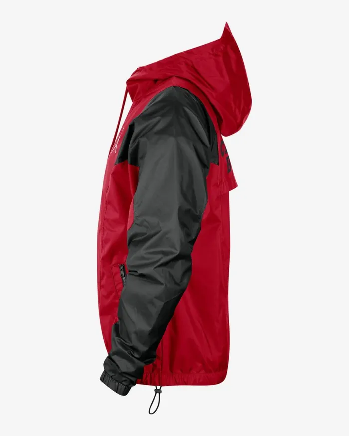 Men Nike Jackets Chicago Bulls Courtside Statement University Redblack