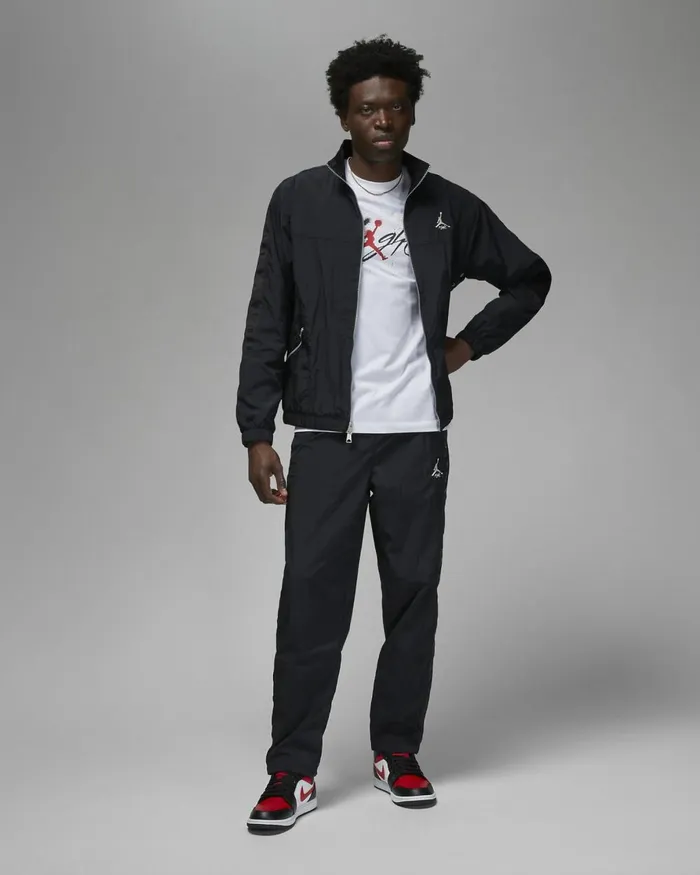 Men Nike Jackets Jordan Essentials Blackblacksail