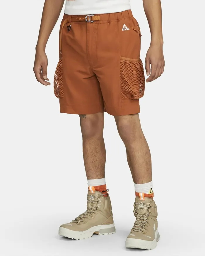 Men Nike Shorts ACG 039Snowgrass039 Dark Russetmonarchsummit White