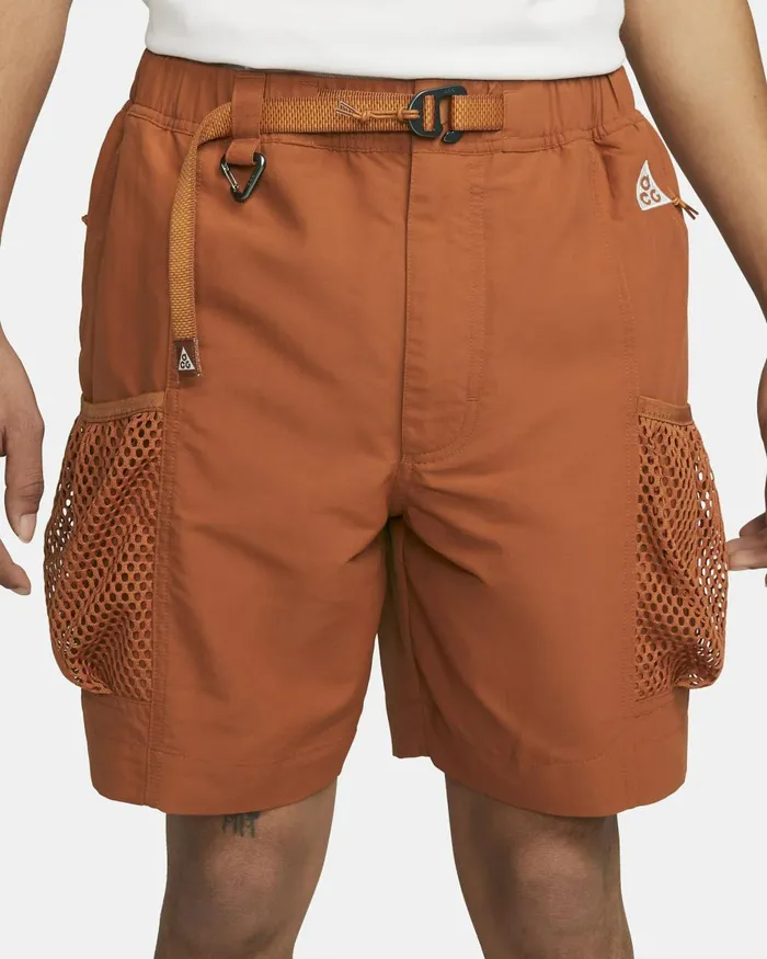 Men Nike Shorts ACG 039Snowgrass039 Dark Russetmonarchsummit White