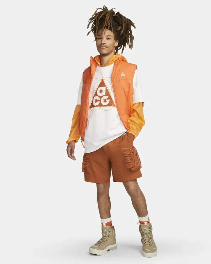 Men Nike Shorts ACG 039Snowgrass039 Dark Russetmonarchsummit White