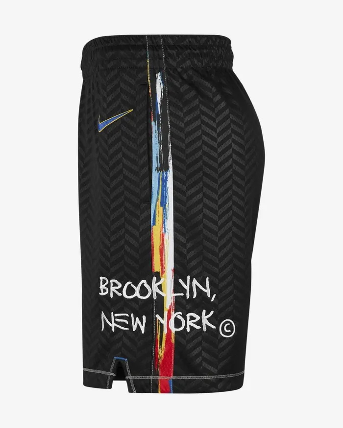 Men Nike Shorts Brooklyn Nets City Edition 2020 Blackroyal Blue