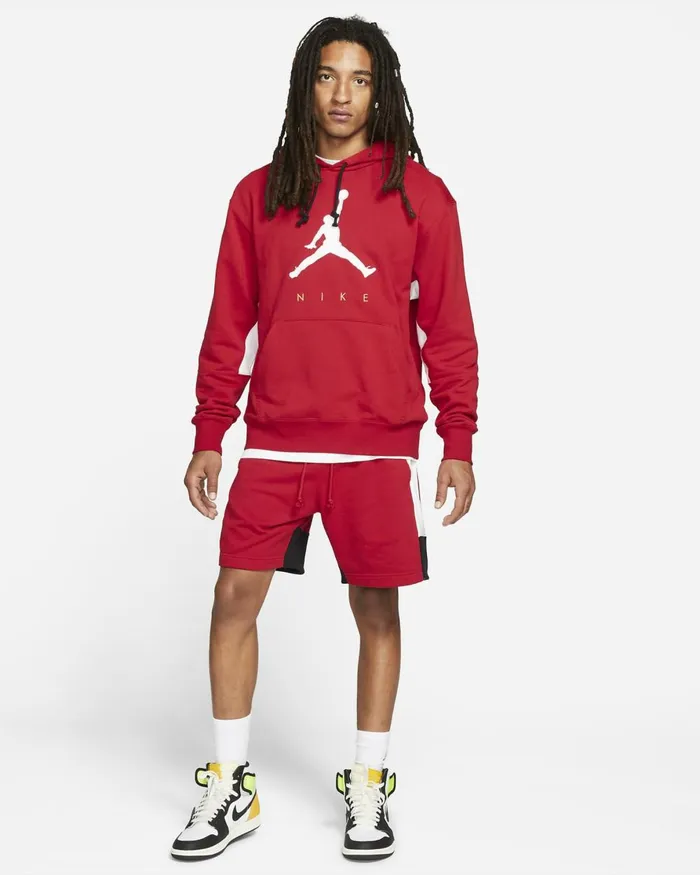 Men Nike Shorts Jordan Jumpman Gym Redwhiteblack