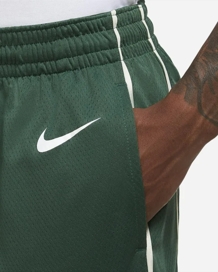 Men Nike Shorts Milwaukee Bucks Icon Edition Firflat Opalopalwhite
