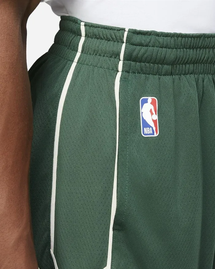 Men Nike Shorts Milwaukee Bucks Icon Edition Firflat Opalopalwhite