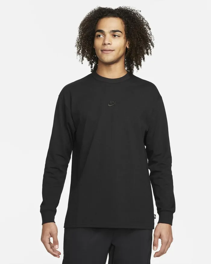 Men Nike Tops And TShirts Sportswear Premium Essentials Blackblack