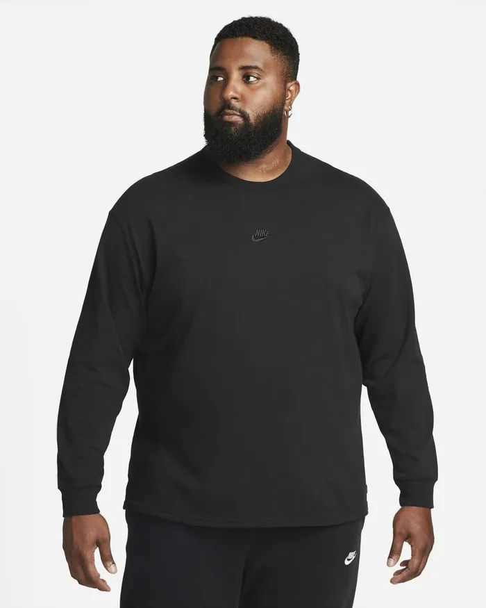 Men Nike Tops And TShirts Sportswear Premium Essentials Blackblack