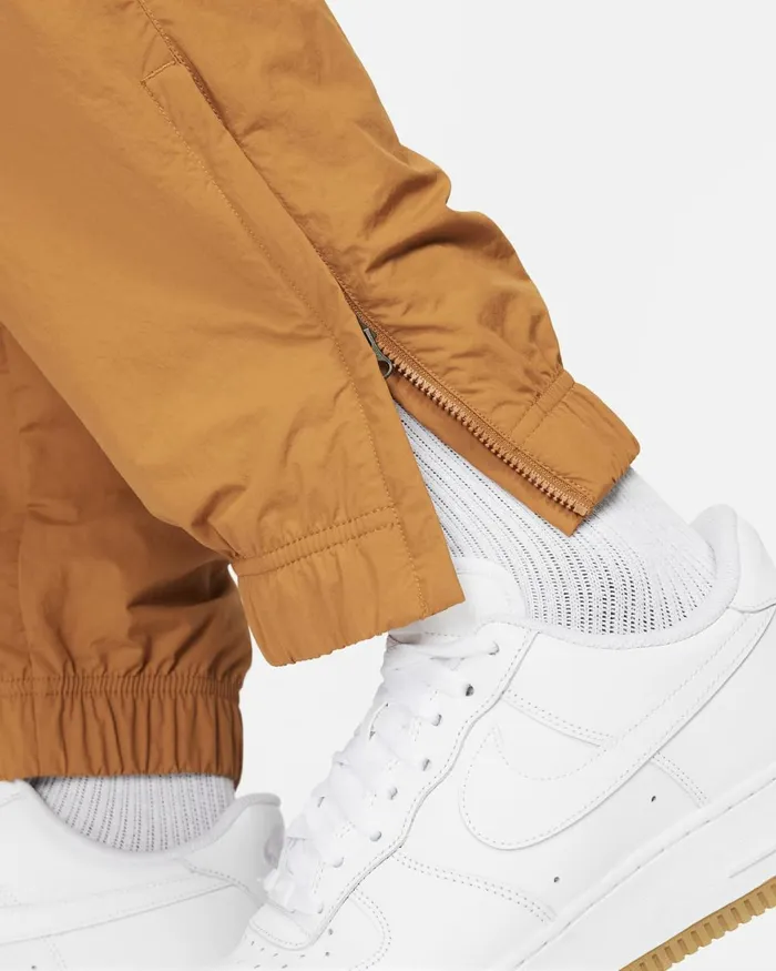 Men Nike Trousers And Tights Sportswear Solo Swoosh Desert Ochrewhite