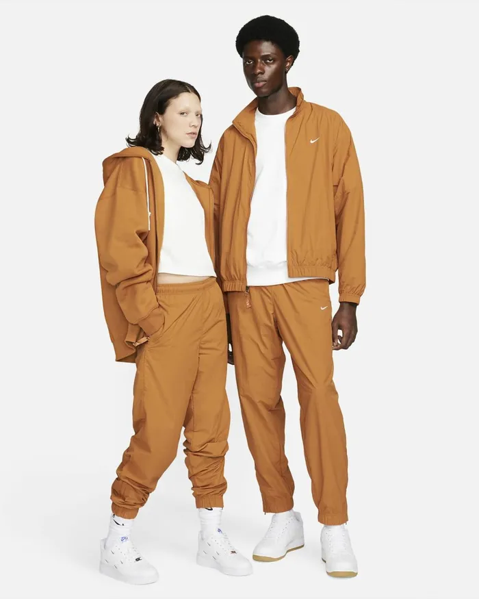 Men Nike Trousers And Tights Sportswear Solo Swoosh Desert Ochrewhite