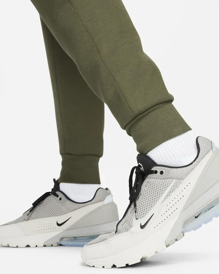 Men Nike Trousers And Tights Sportswear Tech Fleece Medium Oliveblack