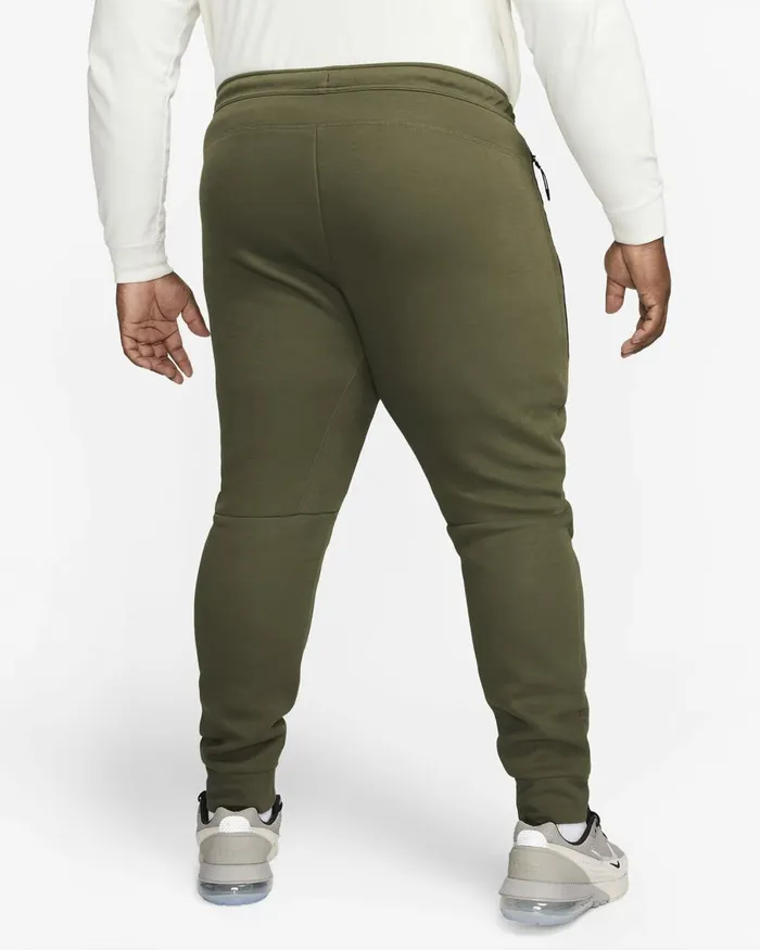 Men Nike Trousers And Tights Sportswear Tech Fleece Medium Oliveblack