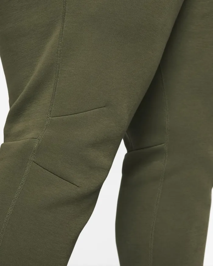 Men Nike Trousers And Tights Sportswear Tech Fleece Medium Oliveblack