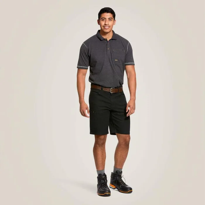 Men Pants and Shorts Ariat Rebar DuraStretch Made Tough 10quot Short Black Men Pants and Shorts Ariat Rebar DuraStretch Made Tough 10quot Short Black