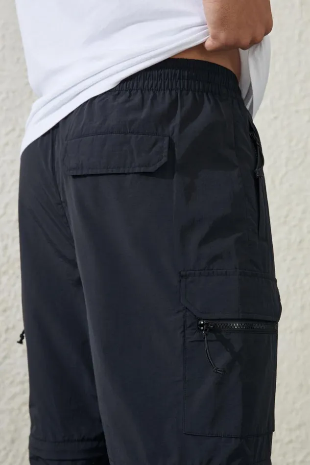 Men Pants Cotton On Active Zip Off Pant Black