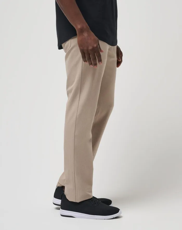 Men Pants TravisMathew OPEN TO CLOSE PANT Heather Khaki Men Pants TravisMathew OPEN TO CLOSE PANT Heather Khaki