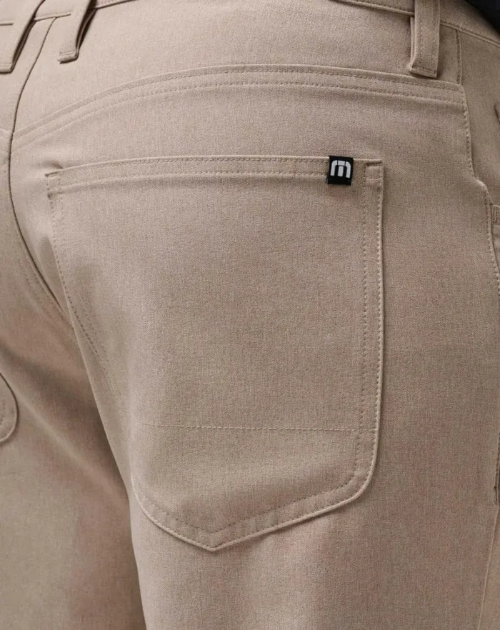 Men Pants TravisMathew OPEN TO CLOSE PANT Heather Khaki Men Pants TravisMathew OPEN TO CLOSE PANT Heather Khaki