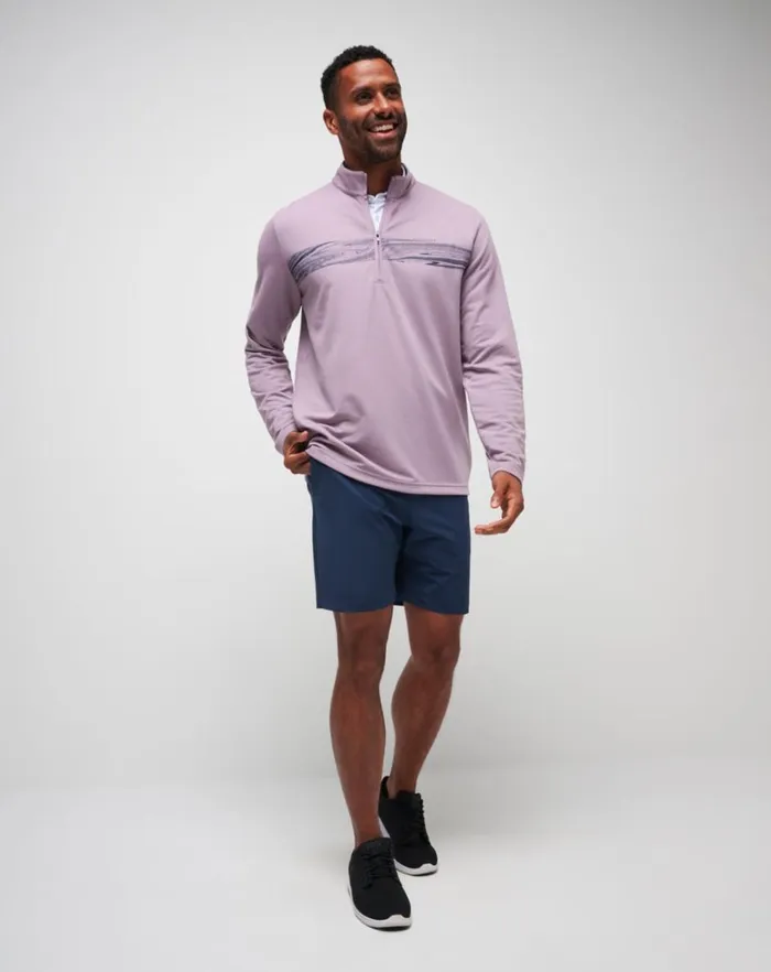 Men Quarter Zips TravisMathew UPGRADED CHEST STRIPE QUARTER ZIP Elderberry Men Quarter Zips TravisMathew UPGRADED CHEST STRIPE QUARTER ZIP Elderberry