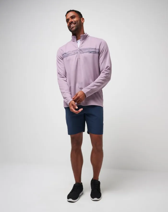 Men Quarter Zips TravisMathew UPGRADED CHEST STRIPE QUARTER ZIP Elderberry Men Quarter Zips TravisMathew UPGRADED CHEST STRIPE QUARTER ZIP Elderberry