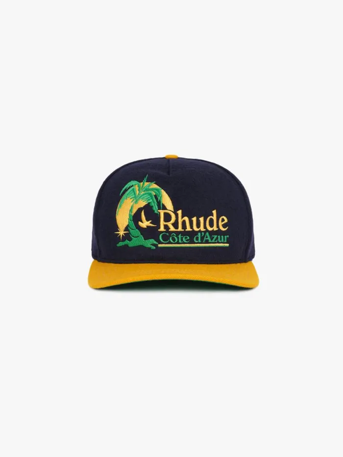 Men Rhude Hats AZUR COAST HAT Navyyellow