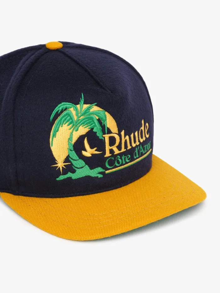 Men Rhude Hats AZUR COAST HAT Navyyellow