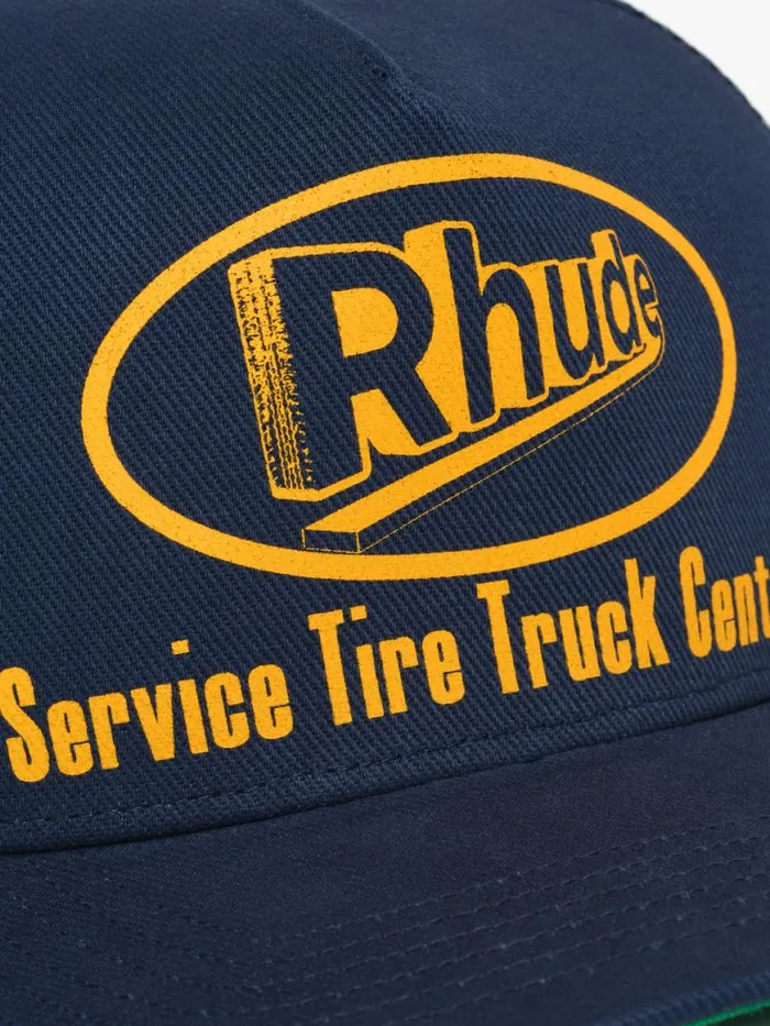 Men Rhude Hats SERVICE TRUCKER HAT Navy