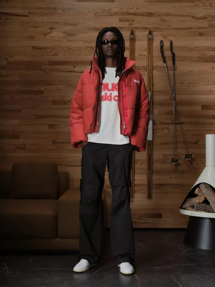 Men Rhude Outerwear MOONLIGHT PUFFER JACKET Redwhiteblack