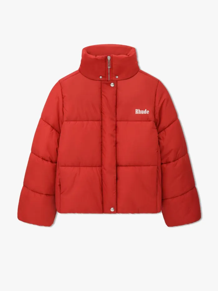 Men Rhude Outerwear MOONLIGHT PUFFER JACKET Redwhiteblack