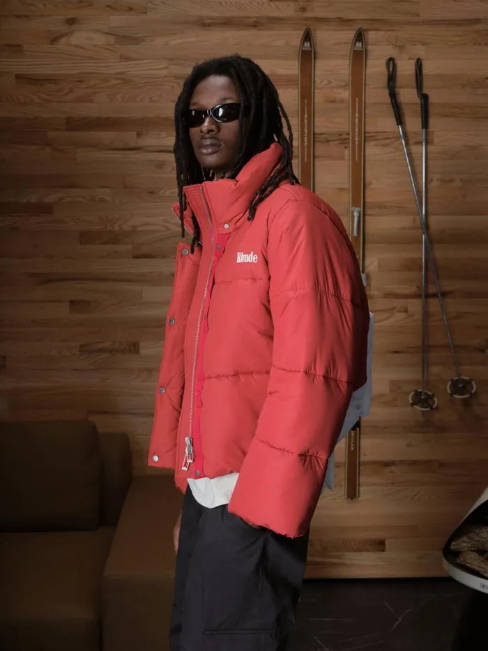 Men Rhude Outerwear MOONLIGHT PUFFER JACKET Redwhiteblack