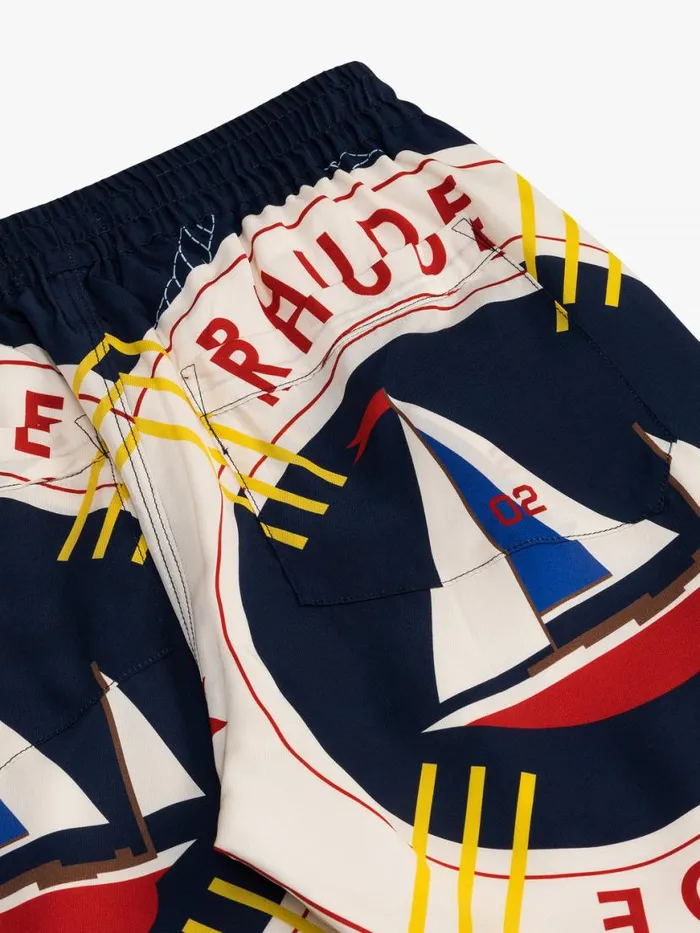 Men Rhude Pants FLAG SAIL SILK PANT Blue Multi
