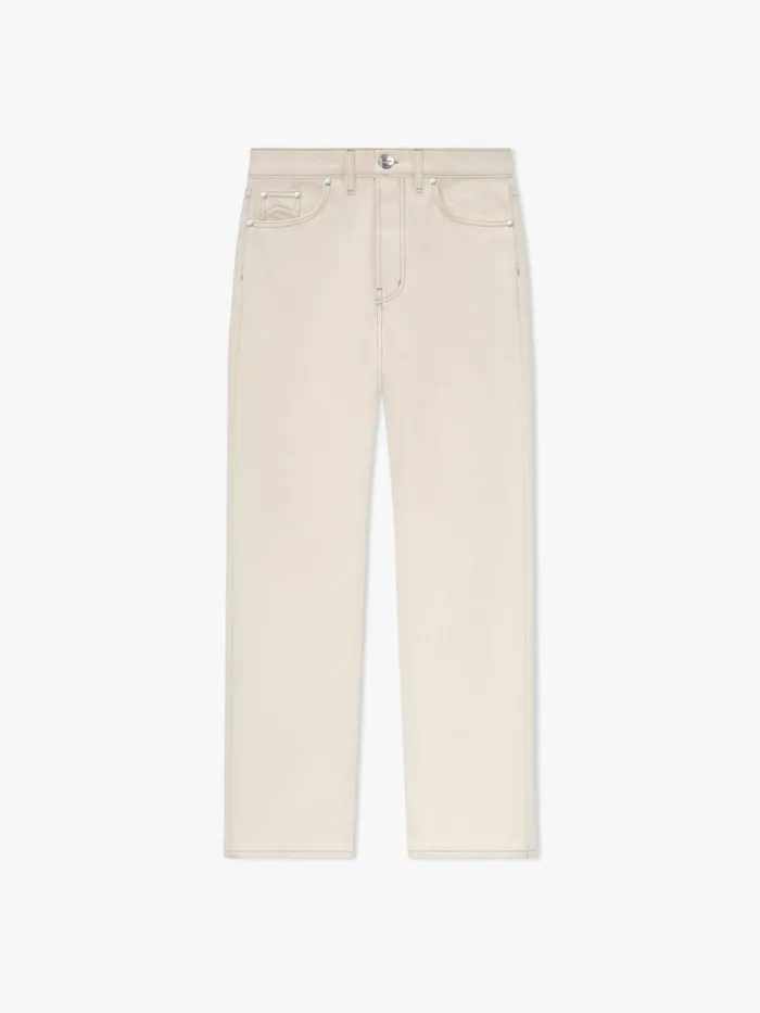 Men Rhude Pants RAW COTTON 90S DENIM Cream
