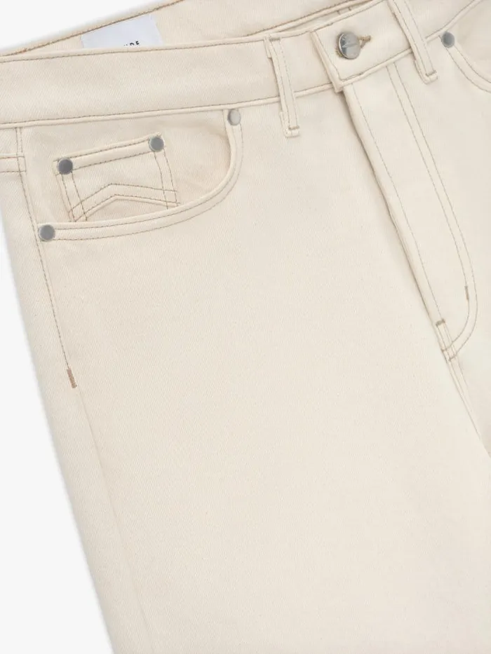 Men Rhude Pants RAW COTTON 90S DENIM Cream