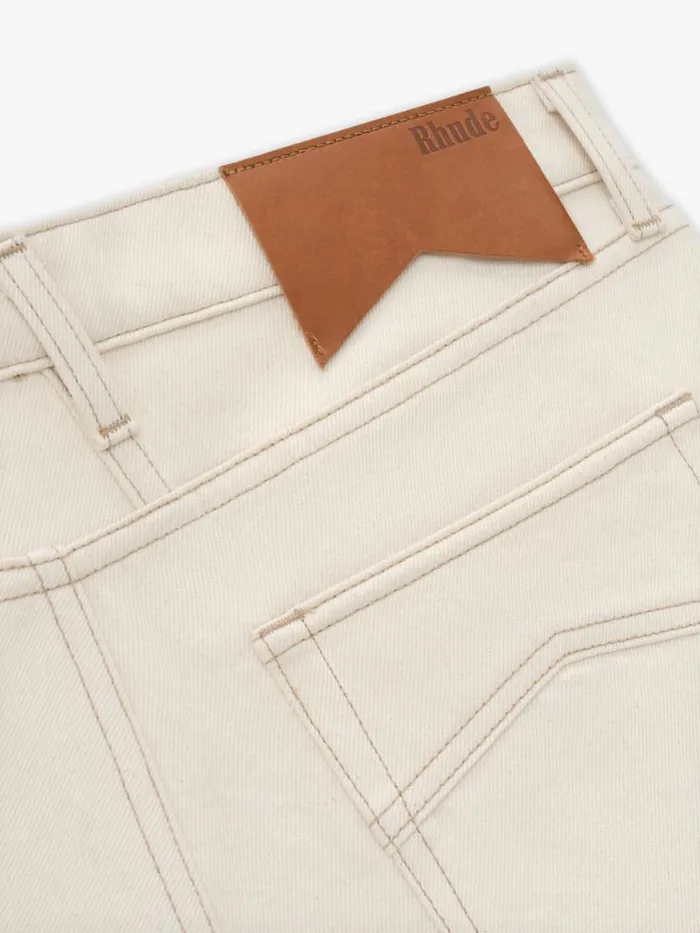 Men Rhude Pants RAW COTTON 90S DENIM Cream