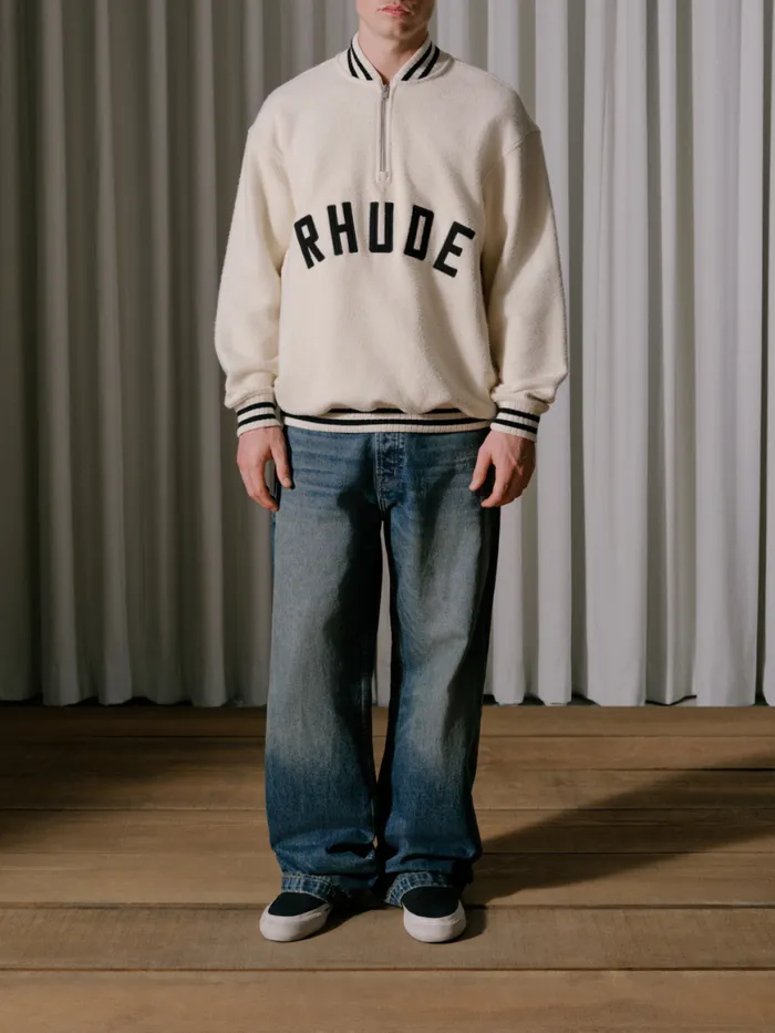 Men Rhude Pants WIDE LEG DENIM Indigo