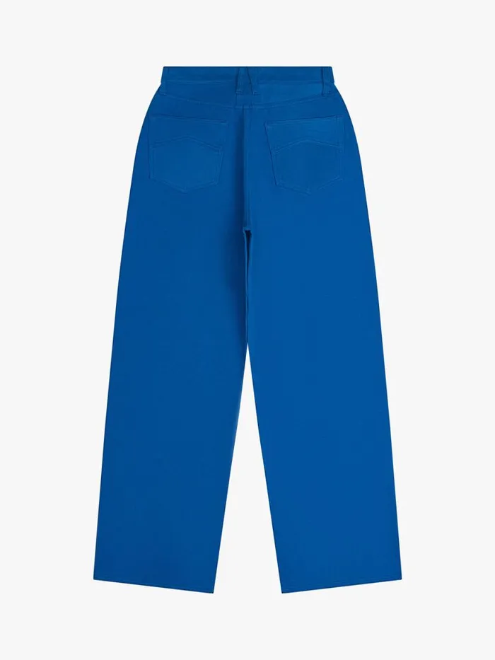 Men Rhude Pants WIDE LEG DENIM PANT Cobalt Blue