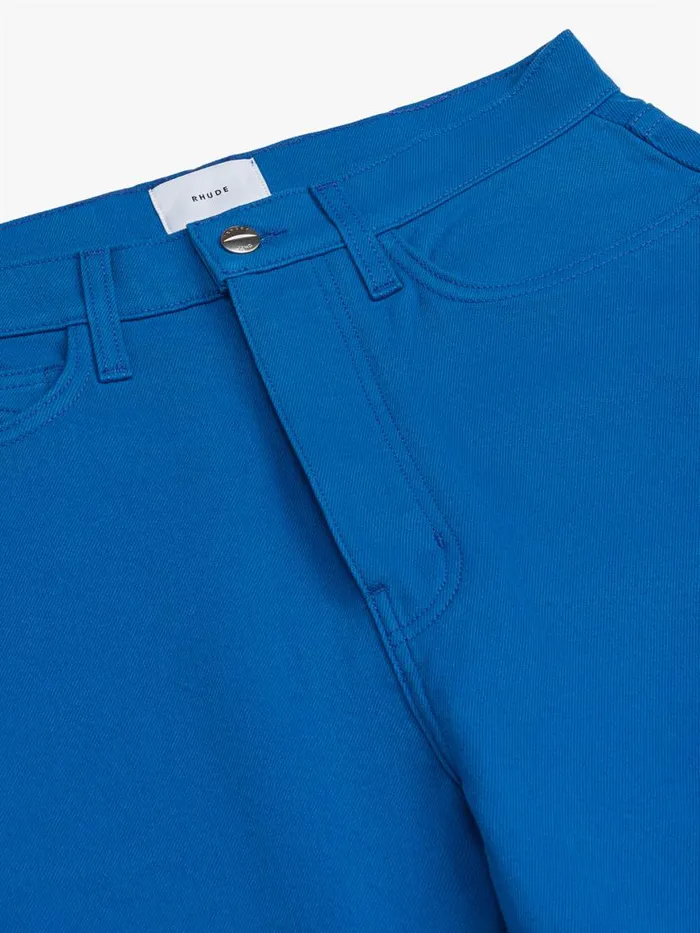 Men Rhude Pants WIDE LEG DENIM PANT Cobalt Blue