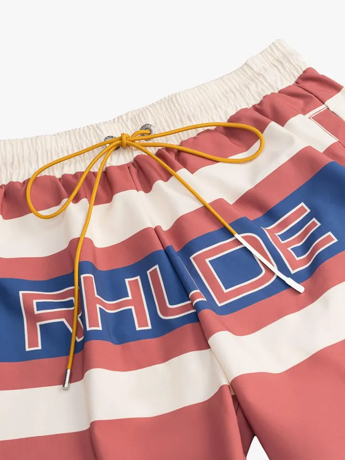 Men Rhude Shorts PAVIL RACING SHORT Orangeivory
