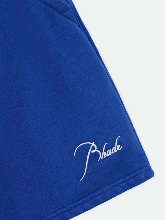 Men Rhude Shorts SWEAT SHORTS Vtg Cobalt Blue