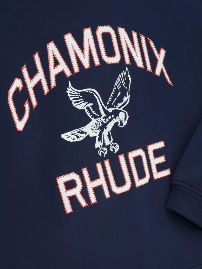 Men Rhude Sweatshirts CHAMONIX CREWNECK NAVY Navy